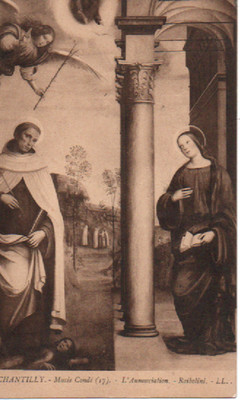AK CHANTILLY - Musée Condé - L'Annonciation - Raibolini.