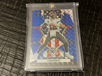 2022 PANINI MOSAIC BLUE MOSAIC #251 TOM BRADY 12/99 Jersey Number #12 1/1