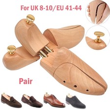 1 Pair of UK 8-10 Men Natural Wood Shoe Stretcher Trees Shoe Shaper Expander