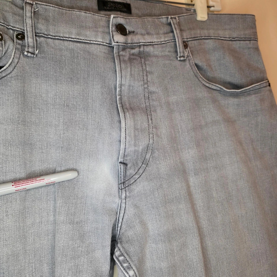 Polo Ralph Lauren Men's Gray Jeans 38x32 Polyester Blend Casual Pants *Read - Image 3 of 4