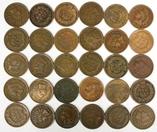 Set of 30 Indian Head Pennies From the 1900s (1900-1909)