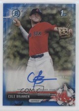 2017 Bowman Draft Chrome Pick Blue Wave Refractor 28/150 Cole Brannen Auto n1u