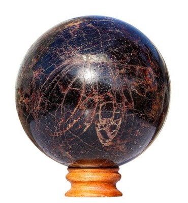 190MM Red Almandine Garnet Stone Healing Meditation Charged Power Sphere