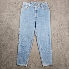 Vintage Levis 550 Womens Relaxed Fit Tapered Leg Jeans Light Wash Blue Size 14
