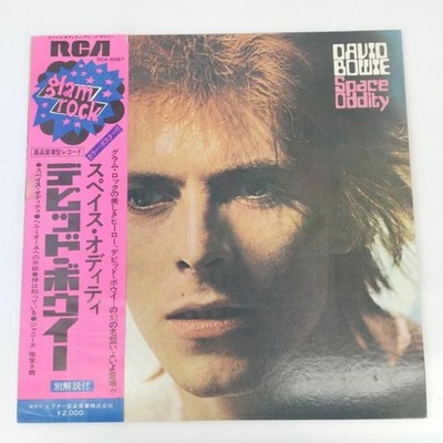 Victor David Bowie Space Oddity LP RCA-6067 Pink Glamrock Insert Poster Used