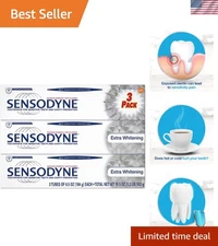 Whitening & Sensitivity Protection Toothpaste - Unisex Mint Formula, 3 Tubes