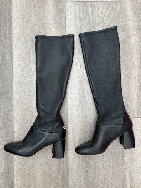 GUC Tory Burch Sidney 70MM Boots Stretch Nappa Leather Black Womens Sz 7B $550 thumbnail 7