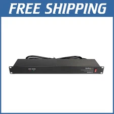Horizontal Rack Mount Power Strip - 8 Outlets, Surge Protect