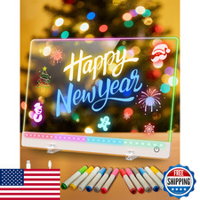 Rechargeable LED Drawing Board 17" for Kids, 7 Colors, 4 Modes  12 Markers
