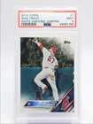 MIKE TROUT 2016 TOPPS SERIES ONE WHITE UNIFORM, JUMPING NO. 1 PSA 9 Q1725