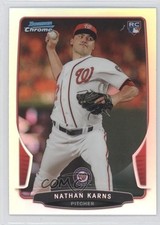 2013 Bowman Draft Chrome Refractor Nate Karns #3 0w8