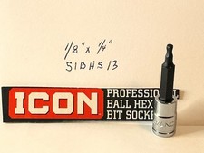 ICON Professional 1/8" x 1/4" Ball Hex Socket S1BHS13 Free USA Shipping