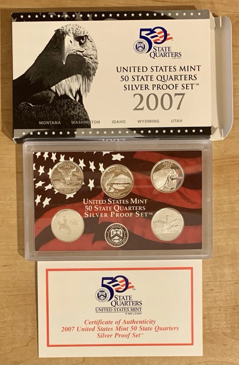 2007 COLORIZED US MINT STATE QUARTERS * Complete Set Of 5 Coins - Foto 9