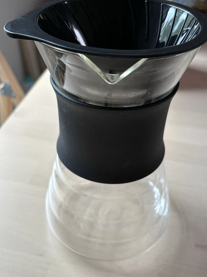 Jarra de goteo de vidrio para verter sobre café Hario V60 700 ml 1-4 tazas JAPÓN Foto 4 de 4