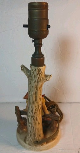 Goebel Hummel "Just Resting" Little Girl Sitting on Fence Figural Lamp HUM 225/1 - Picture 3 of 6
