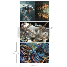 Royal Blues | A3 Fiber Decoupage Pack | Redesign with Prima