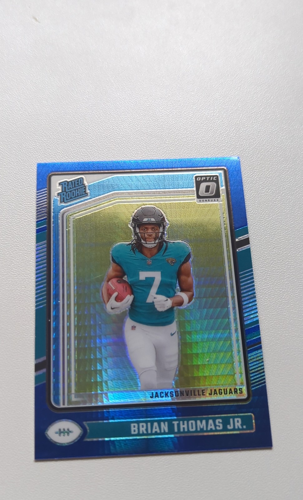 2024 Panini Donruss Optic - Rated Rookie Brian Thomas Jr #214 Blue Hyper (RC)