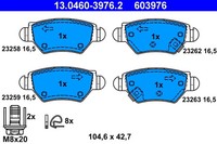 Bremsscheiben-BremsbeläGe-Kit ATE 13.0460-3976.2 Opel 16 05 025