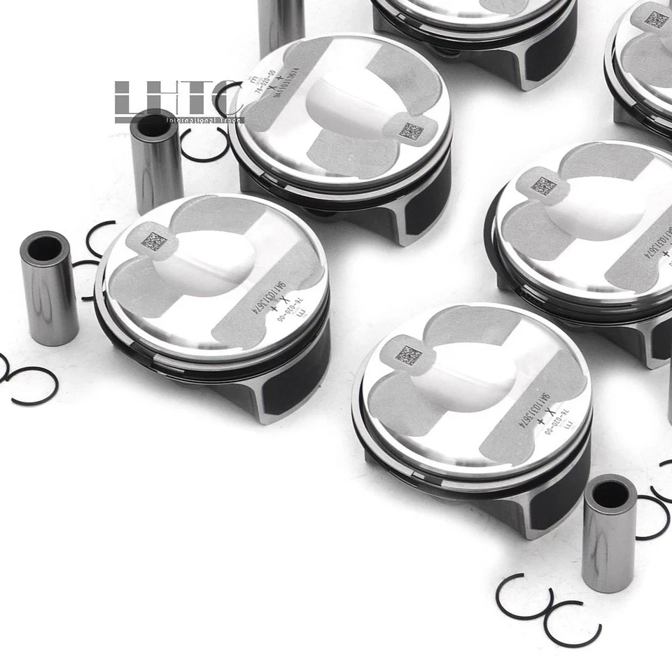 6件装活塞和戒指套装适用于保时捷911 Carrera 991 981 Boxster Cayman S 3.4L — 第 3/4 张图片