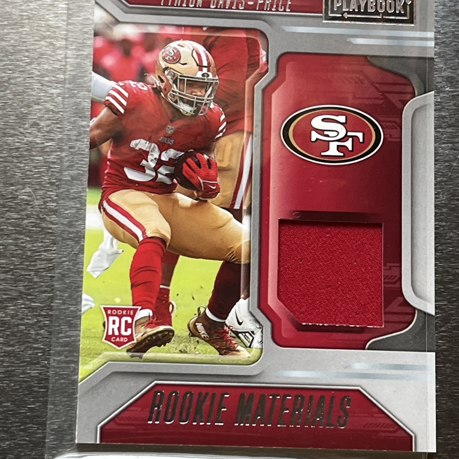 Tyrion Davis-Price Panini Playbook Rookie Materials #RM29 Base