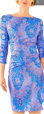 Gretchen Scott Jersey Corset Twist Diva Shout Dress Pleasantly Paisley 3X $179 