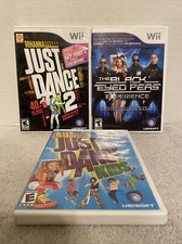 Just Dance Kids, 2 & The Black Eyed Peas Experience Nintendo Wii Game Lot Bundle