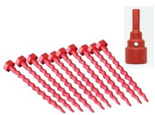 10 x ZELTHERINGE-WURMI TREKKING  11 cm + Klick  NUSS   autor.  Vertrieb Holly