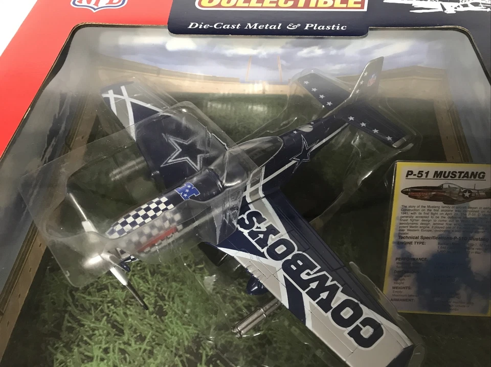 Avión Mustang Dallas Cowboys Die Cast P-51 escala 1:48 NUEVO EN CAJA RARO 0003/2500 Foto 2 de 4