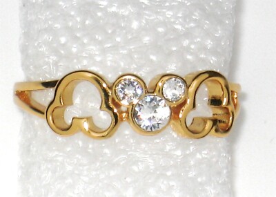 Disney Arribas Bros✿ Mickey Mouse Ring Size Made with Crystals
