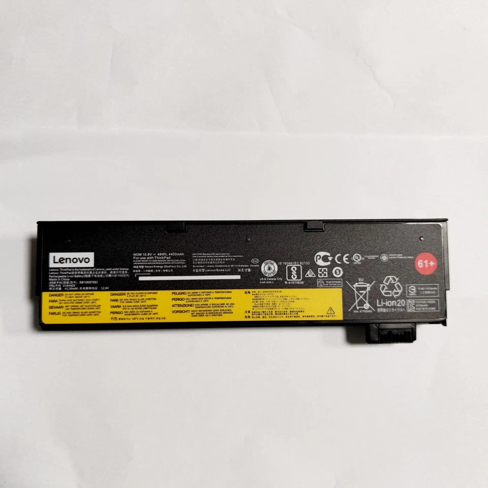 Подлинный аккумулятор 01AV425 для Lenovo Thinkpad T470 T480 T570 T580 01AV424 48 Вт 61+ - Изображение 4 из 4