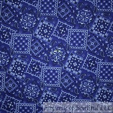 BonEful FABRIC Cotton Quilt Purple White Flower Paisley Bandana Print SALE SCRAP