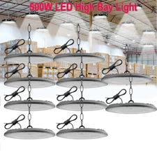 10Pack 500W UFO Led High Bay Light Factory Warehouse Commercial Led Shop Lights