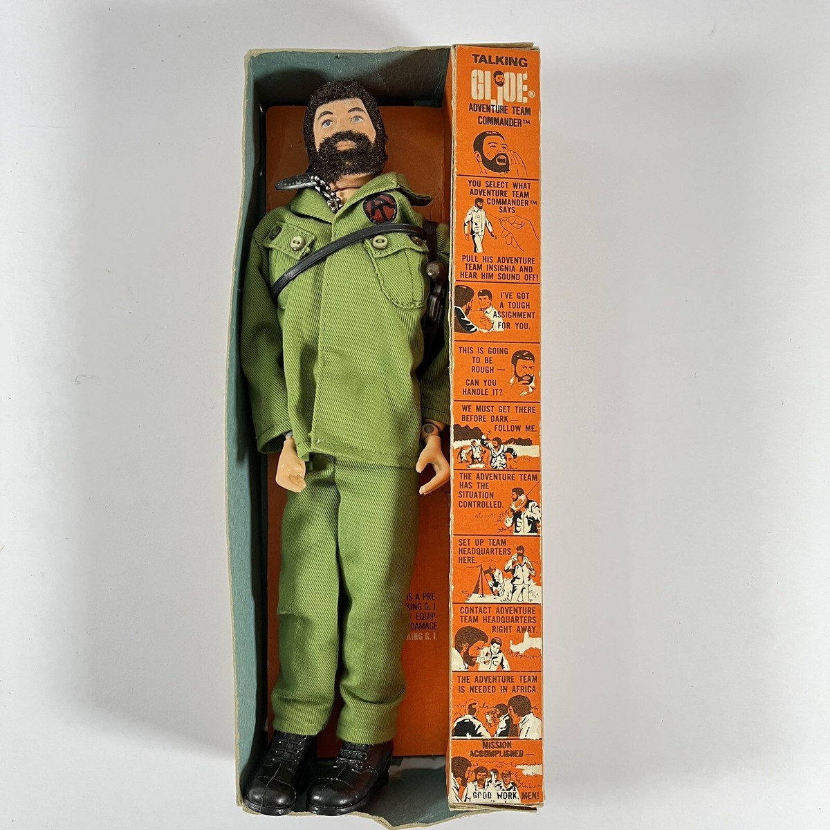 当時物 ビンテージ GIJOE トーキング アドベンチャー チームコマンダー GI Joe 1964 Talking Adventure Team Commander Karate Hasbro Manual