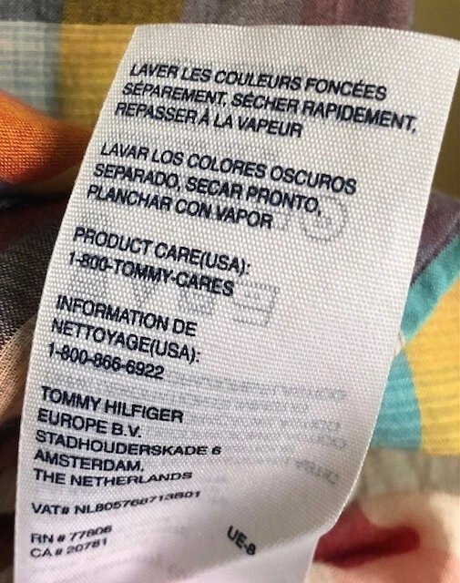 Tommy Hilfiger Women's 3X Plaid Multi-Color Pastel Shirt Sleeveless ~EUC~ - Image 4 of 4