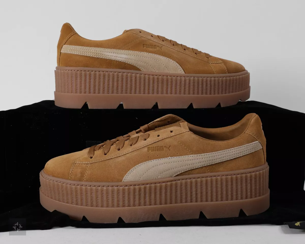 NEW Puma Fenty Rihanna Cleated Creeper Gold Brown Shoes (366267-02) Mens  Size 12