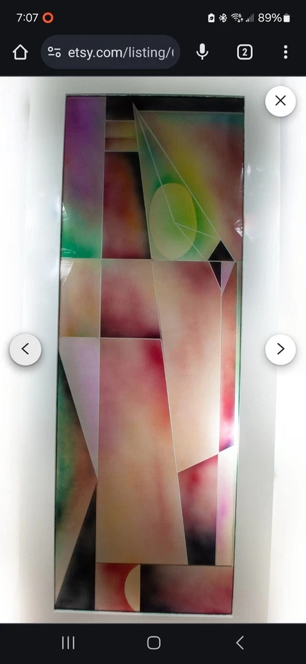 Hermosa puerta de diseño de vidrieras (pradera / misión) Foto 3 de 4