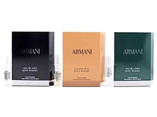 GIORGIO ARMANI EAU NUIT AROMES CEDRE 1.2ml .04oz COLOGNE SAMPLE VIALS TRY ALL 3