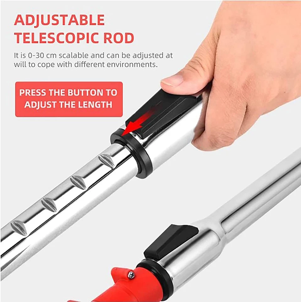 Elektro Akku Rasentrimmer mit 2 Akku und Ladegerät Freischneider Motorsense Rot - Bild 2 von 4