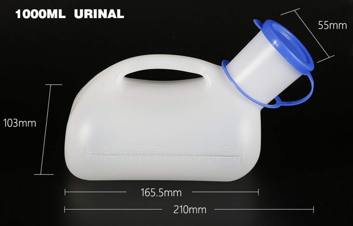 Unisex Urinflasche 1000 Ml – Wiederverwendbar, Auslaufsicher, Mit Deckel & Trichter, Für Auto, Camping, Reisen & Senioren