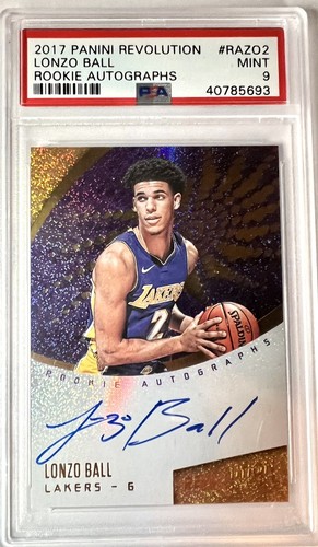 Lonzo Ball #RAZO2 2017 Panini Revolution Rookie Autographs card