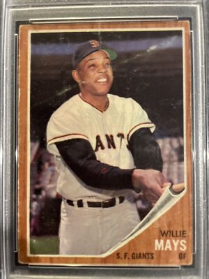 1962 TOPPS WILLIE MAYS SAN FRANCISCO GIANTS HOF #300 PSA 2 GOOD