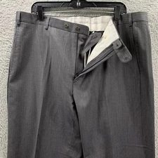 ZANELLA Dress Pants Mens 40x33 Measured Wool Gray Tag: 40