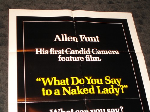What do you say to a Naked Lady folded movie 1 sheet promo poster Allen