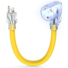 12 Inch 15Amp Male to 30 Amp Dogbone Adapter RV Electric Converter Power Cord