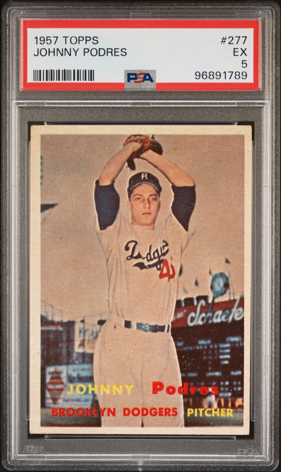 1957 TOPPS #277 JOHNNY PODRES PSA 5