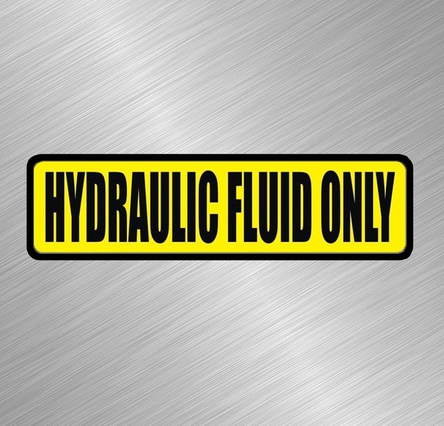 Truck Door Decals 6-Pack "HYDRAULIC FLUID ONLY" Vinyl Decals / Stickers - Fuel Door & Machinery Labels Fuel Door Labels Hydraulic Fluid Only - Foto 10