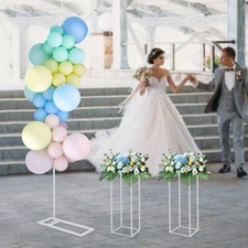 Ballon Arch Stand And 2 Wedding Flower Stands, Arch Backdrop Stand For Parties