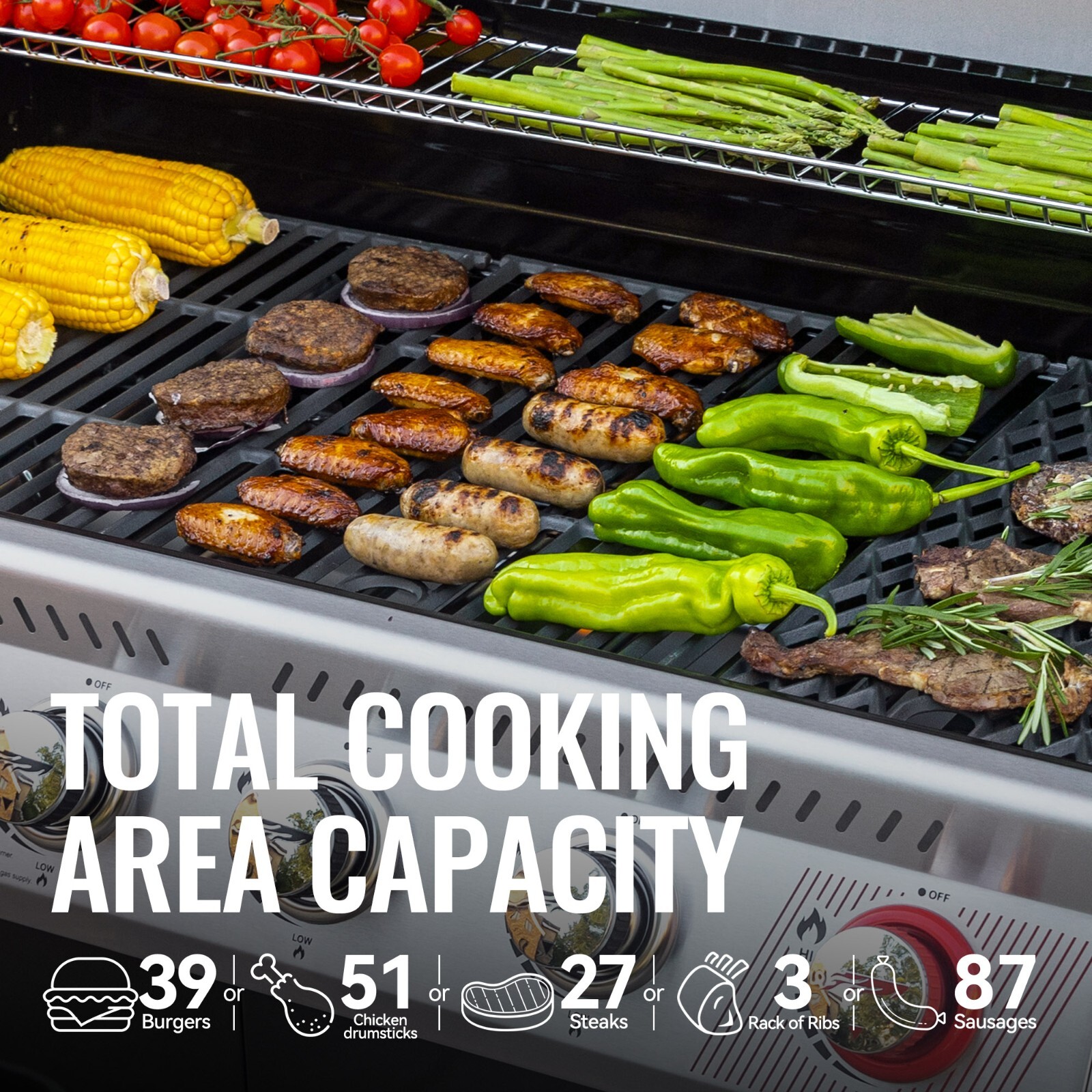 Royal Gourmet 6-Burner BBQ Liquid Propane Gas Grill with Sear Burner/Side Burner