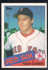 1985 TOPPS BASEBALL ROGER CLEMENS ROOKIE CARD RC #181 SHARP CORNERS NM - MT