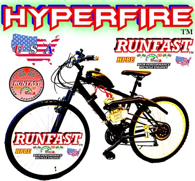 80cc Stroke Gas Engine Motor Kit And 26” Mt Bike DIY MOTORIZED